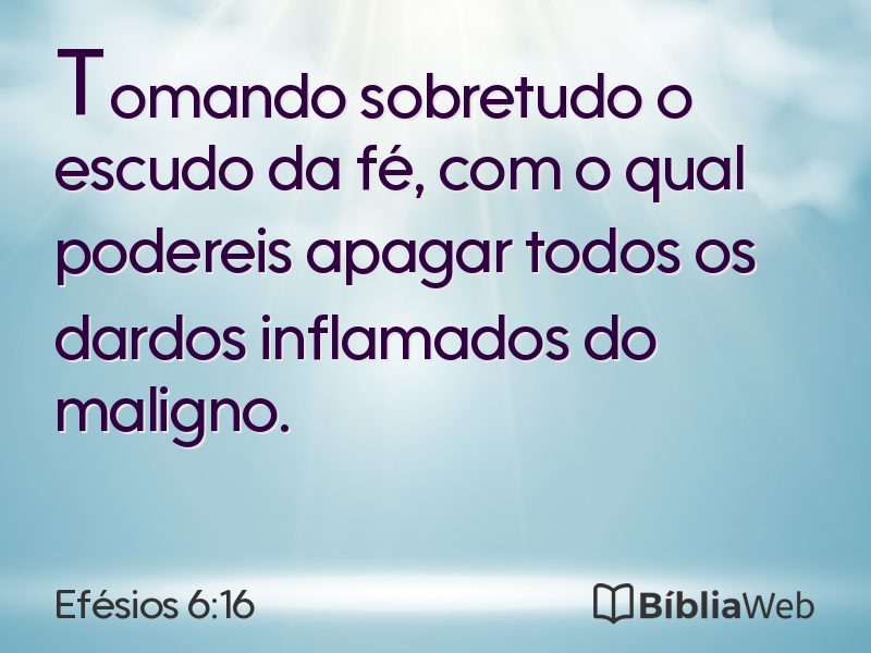 Efésios 6:16 em imagem para compartilhar