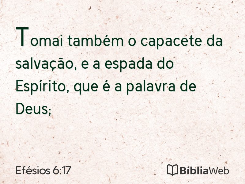 Efésios 6:17 em imagem para compartilhar