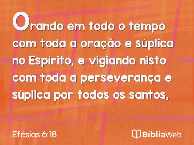 Efésios 6:18 em imagem para compartilhar