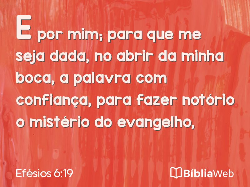 Efésios 6:19 em imagem para compartilhar