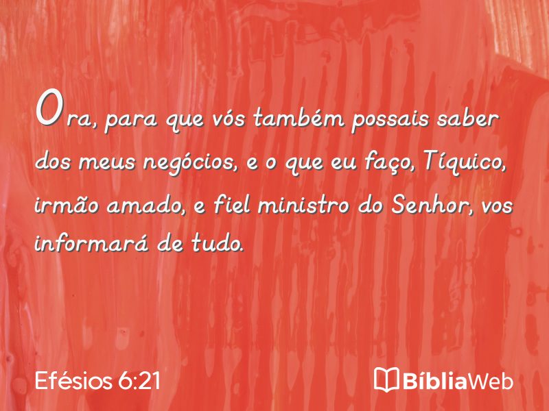 Efésios 6:21 em imagem para compartilhar