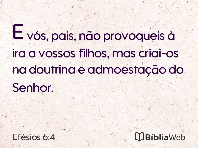 Efésios 6:4 em imagem para compartilhar