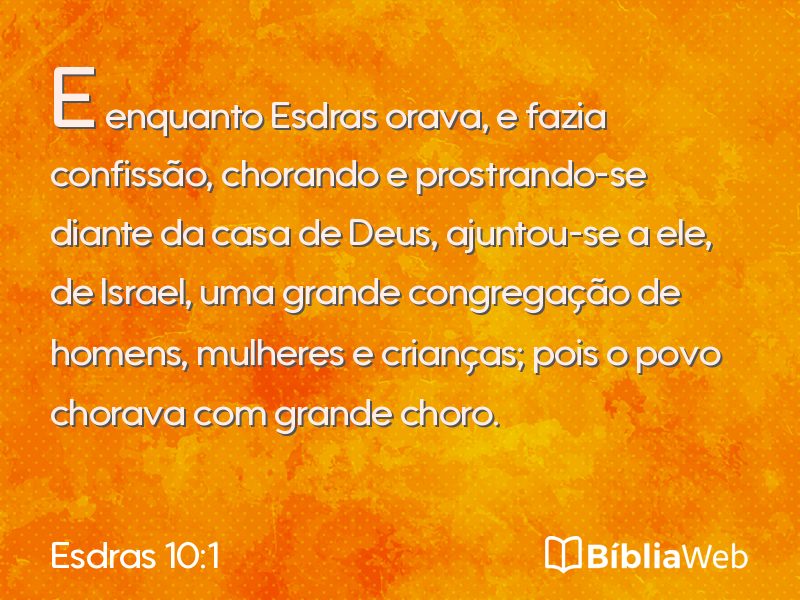 Esdras 10:1 em imagem para compartilhar