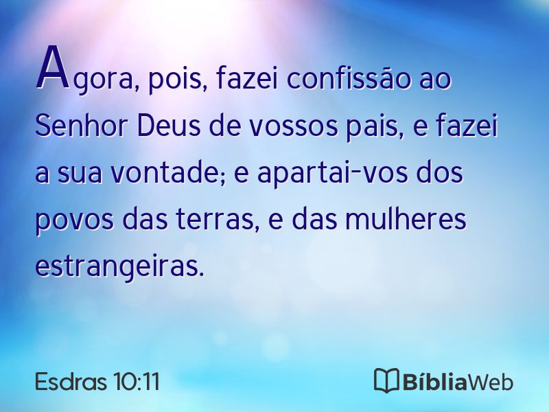 Esdras 10:11 em imagem para compartilhar