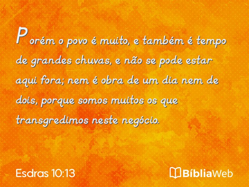 Esdras 10:13 em imagem para compartilhar