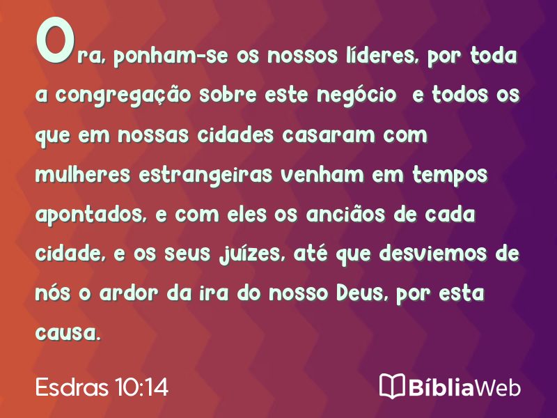 Esdras 10:14 em imagem para compartilhar