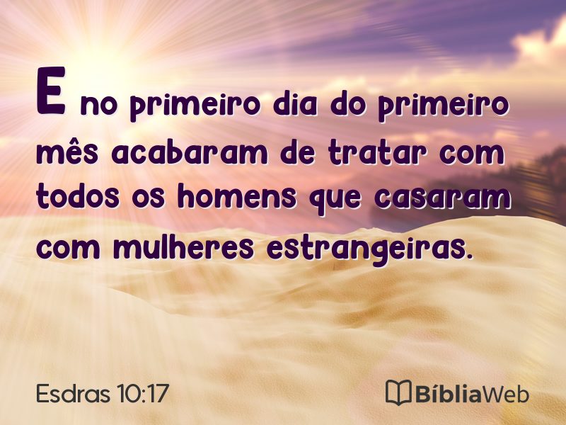 Esdras 10:17 em imagem para compartilhar