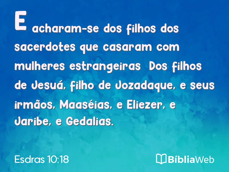 Esdras 10:18 em imagem para compartilhar