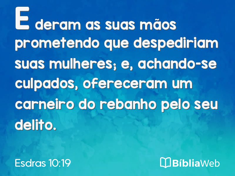 Esdras 10:19 em imagem para compartilhar