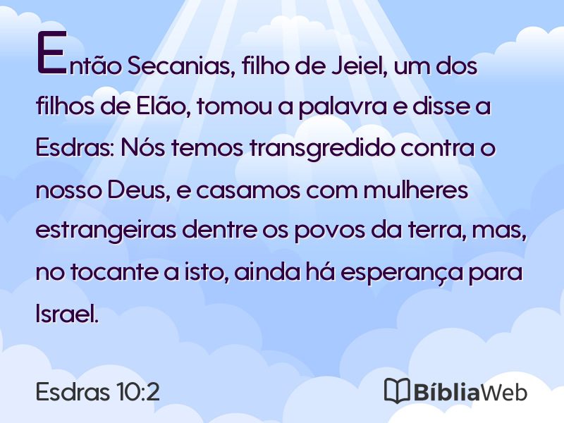 Esdras 10:2 em imagem para compartilhar