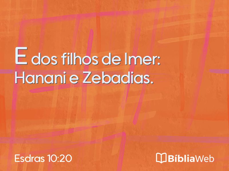 Esdras 10:20 em imagem para compartilhar
