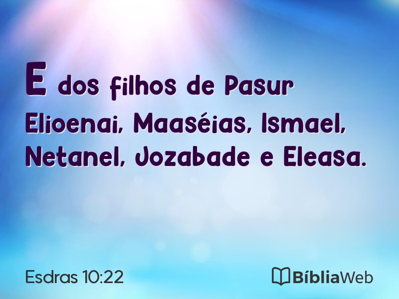 Esdras 10:22 em imagem para compartilhar