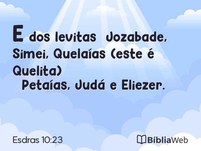 Esdras 10:23 em imagem para compartilhar