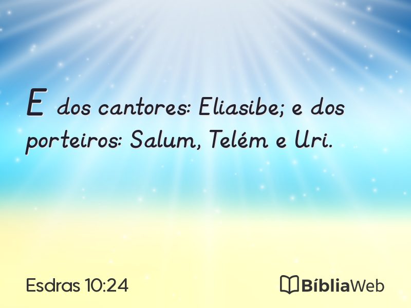 Esdras 10:24 em imagem para compartilhar