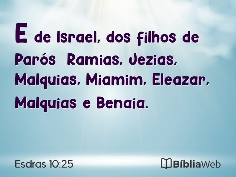Esdras 10:25 em imagem para compartilhar