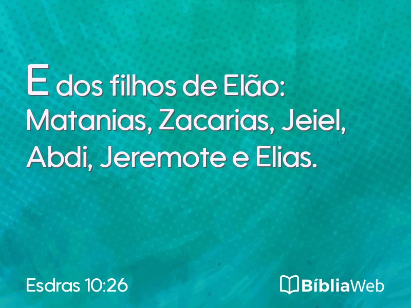 Esdras 10:26 em imagem para compartilhar