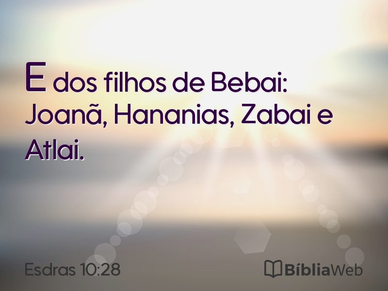Esdras 10:28 em imagem para compartilhar