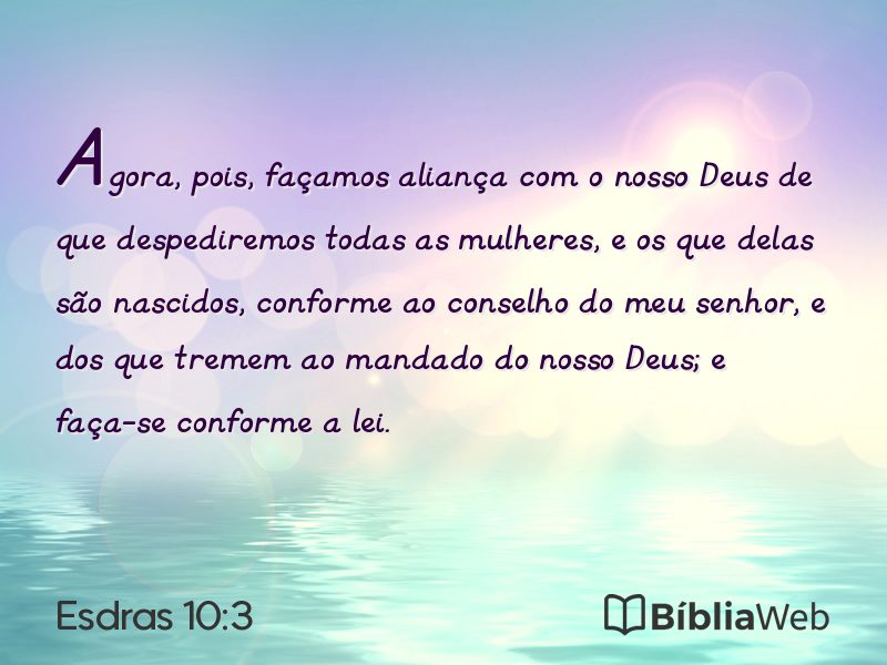 Esdras 10:3 em imagem para compartilhar