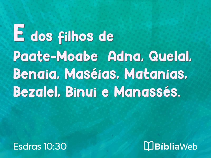 Esdras 10:30 em imagem para compartilhar