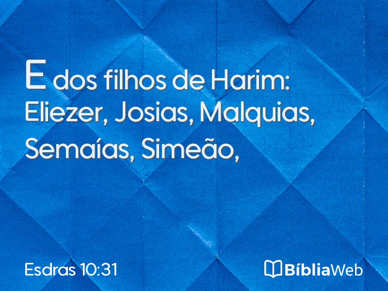 Esdras 10:31 em imagem para compartilhar
