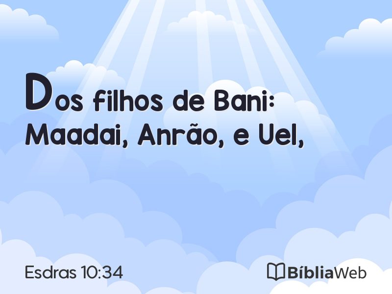 Esdras 10:34 em imagem para compartilhar