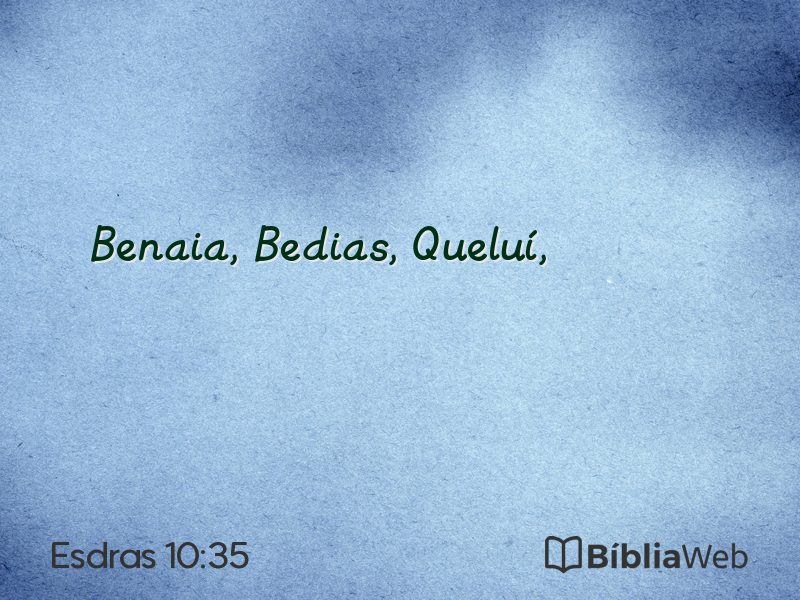 Esdras 10:35 em imagem para compartilhar