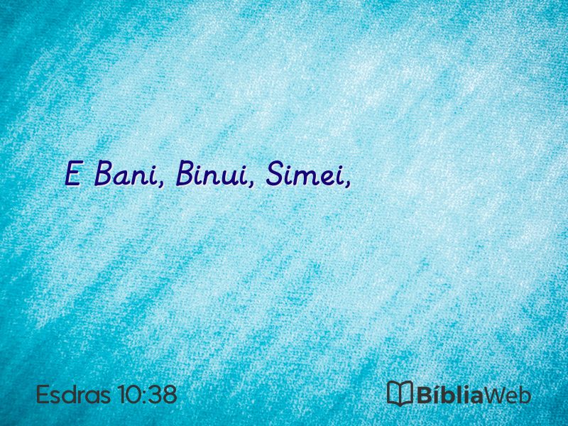 Esdras 10:38 em imagem para compartilhar