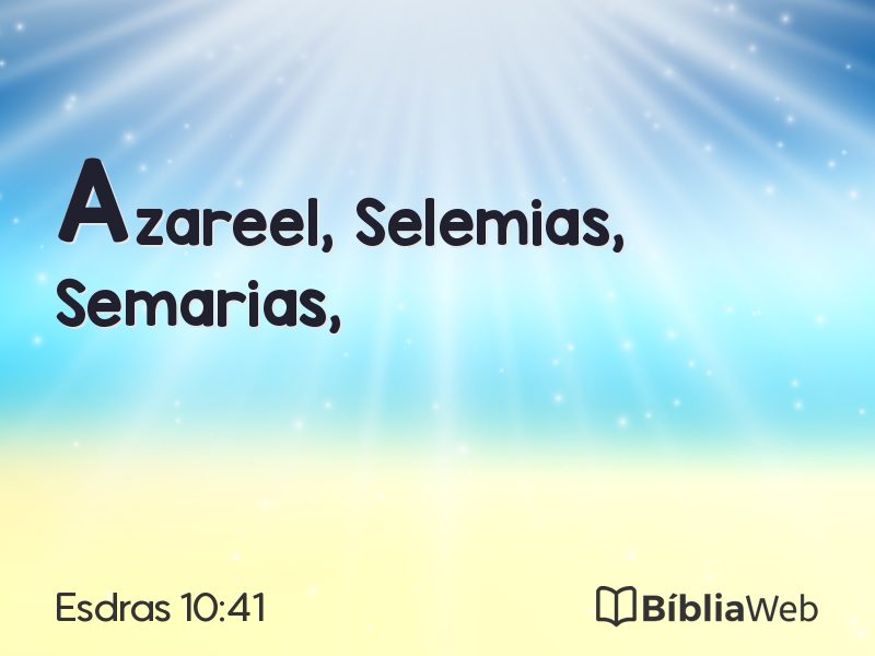Esdras 10:41 em imagem para compartilhar