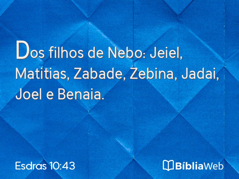 Esdras 10:43 em imagem para compartilhar
