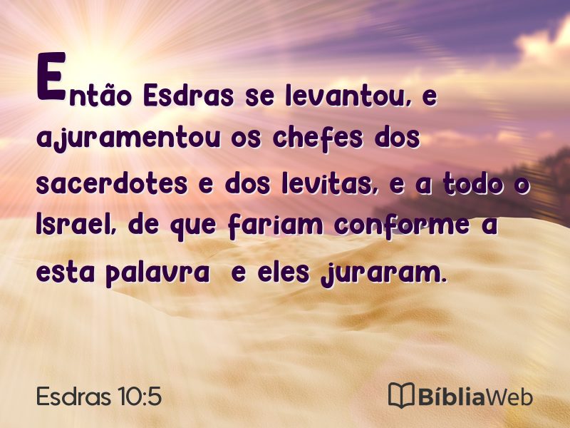 Esdras 10:5 em imagem para compartilhar
