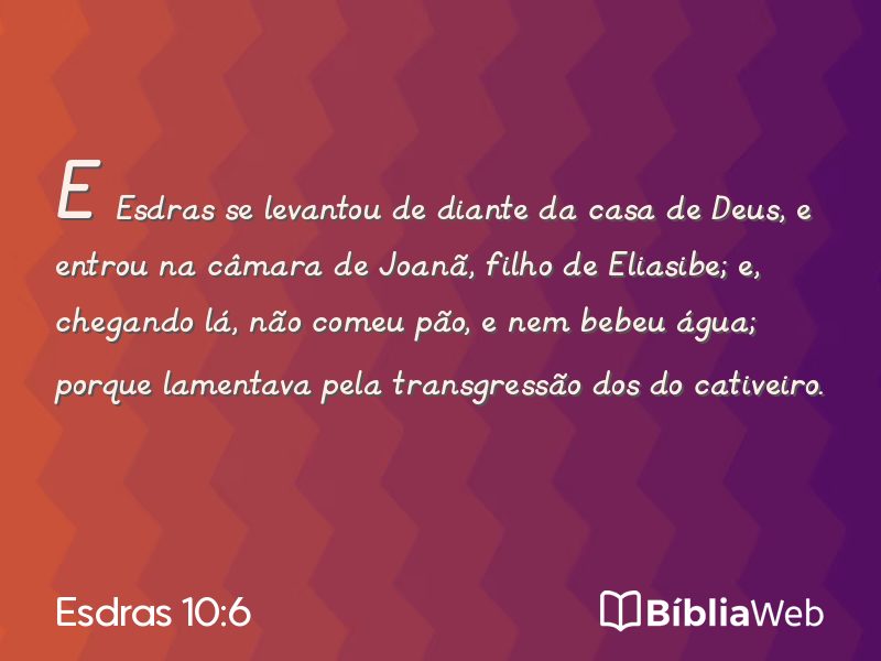 Esdras 10:6 em imagem para compartilhar