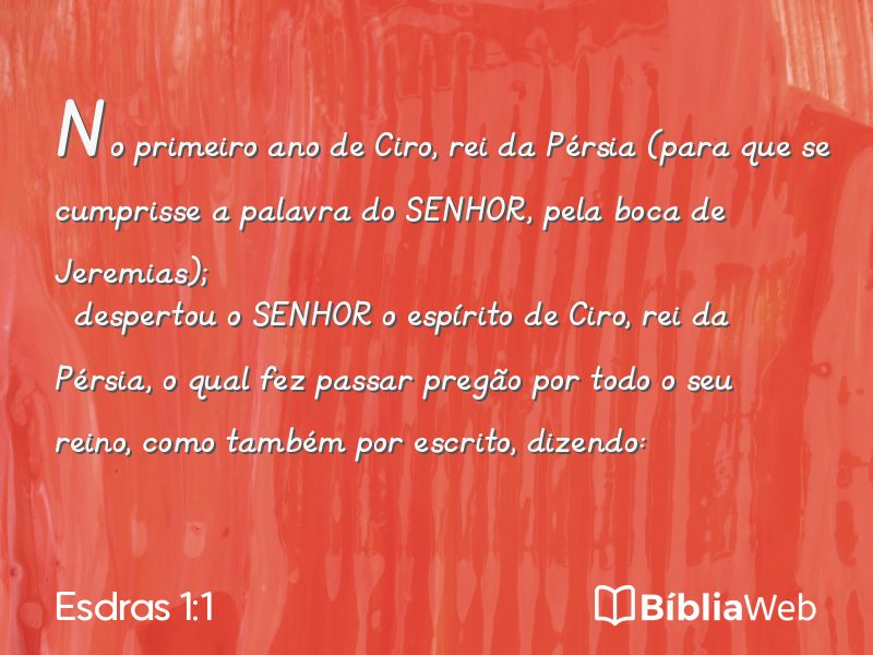 Esdras 1:1 em imagem para compartilhar