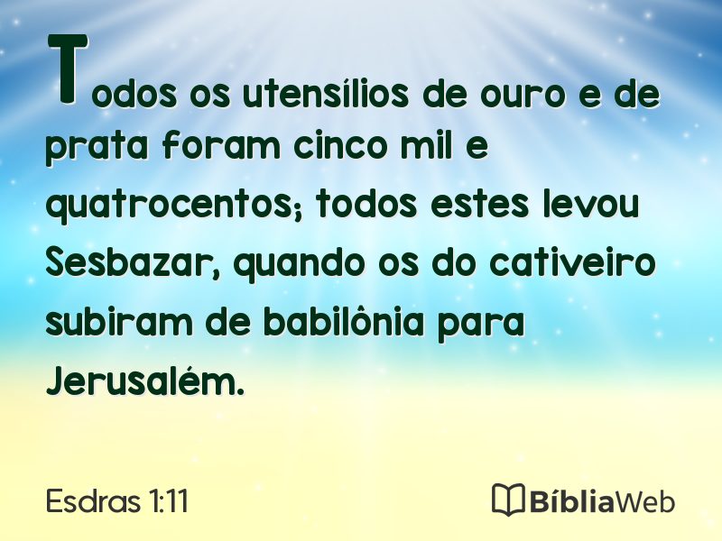 Esdras 1:11 em imagem para compartilhar