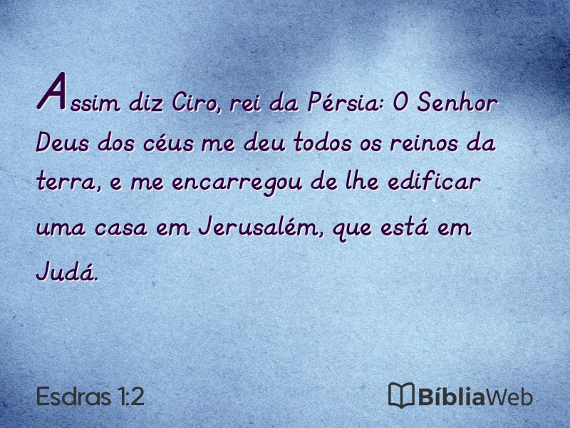 Esdras 1:2 em imagem para compartilhar