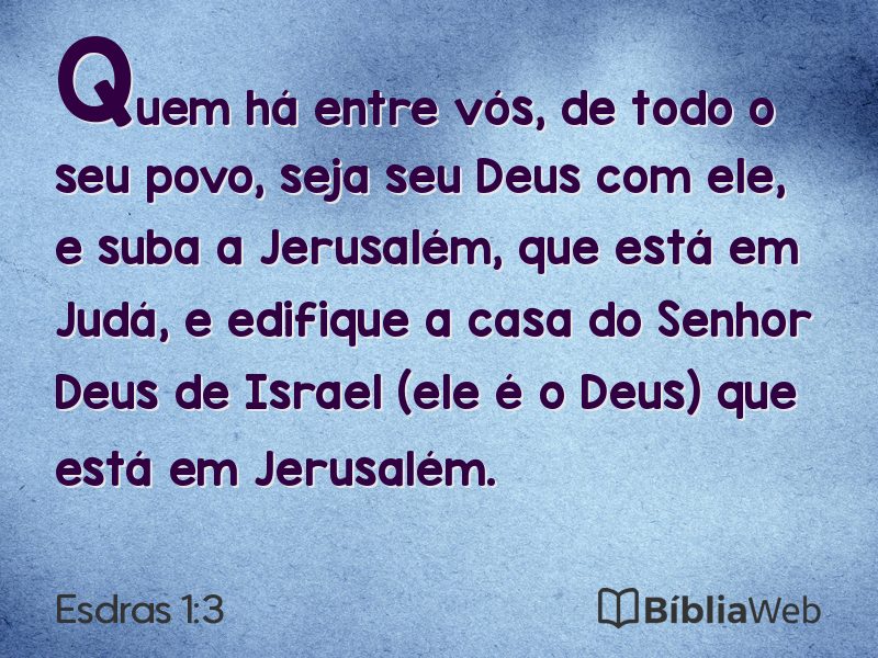 Esdras 1:3 em imagem para compartilhar