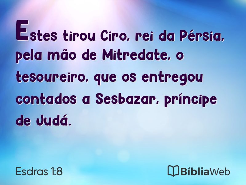 Esdras 1:8 em imagem para compartilhar