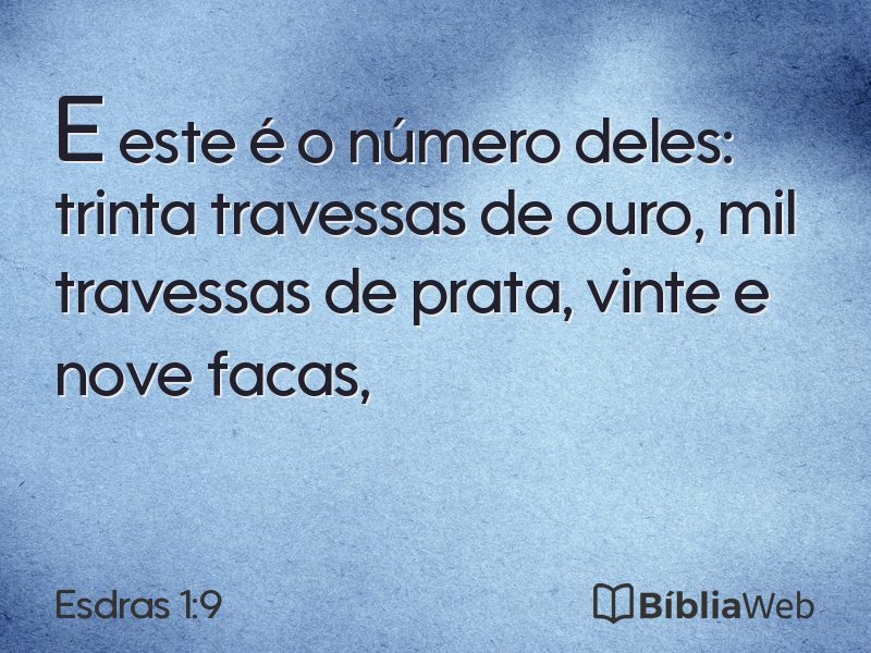 Esdras 1:9 em imagem para compartilhar