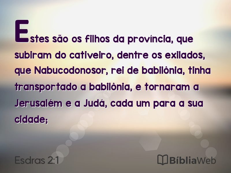 Esdras 2:1 em imagem para compartilhar
