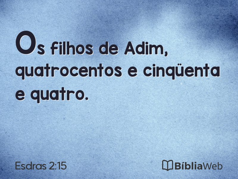 Esdras 2:15 em imagem para compartilhar
