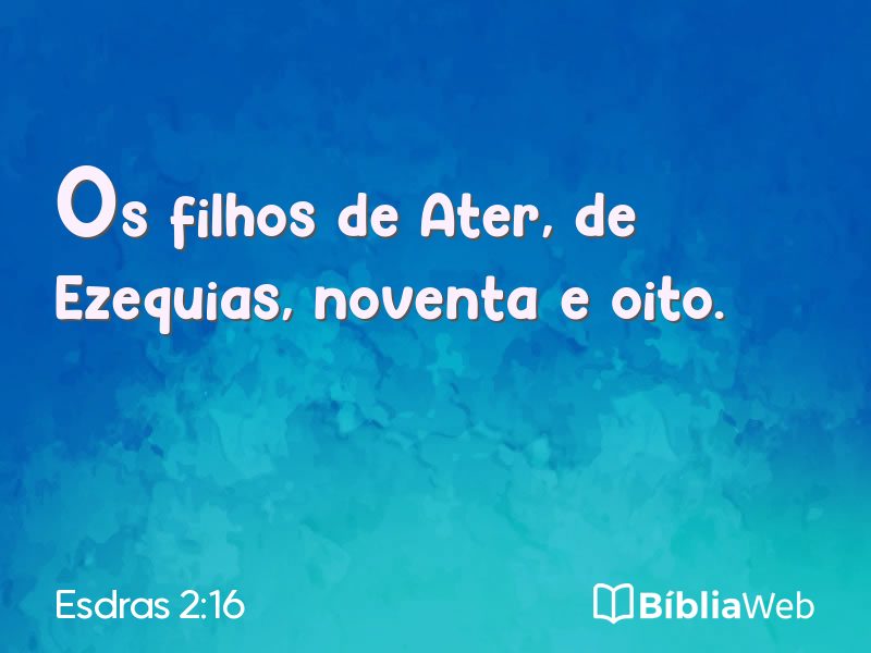 Esdras 2:16 em imagem para compartilhar
