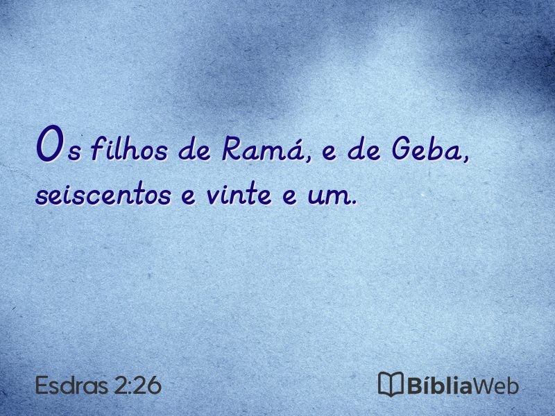 Esdras 2:26 em imagem para compartilhar