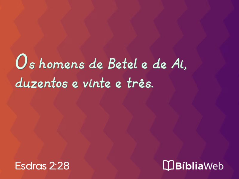 Esdras 2:28 em imagem para compartilhar