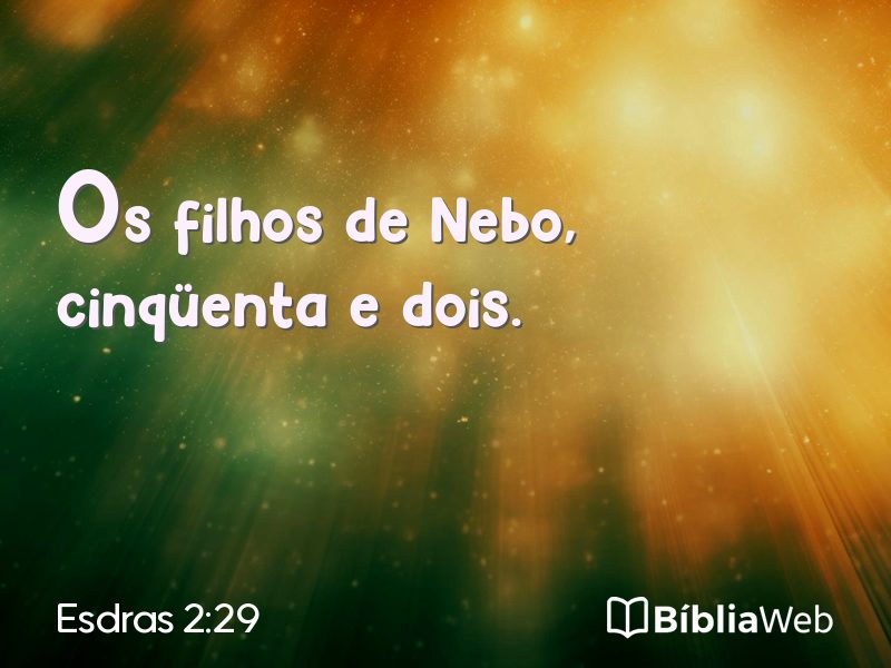 Esdras 2:29 em imagem para compartilhar