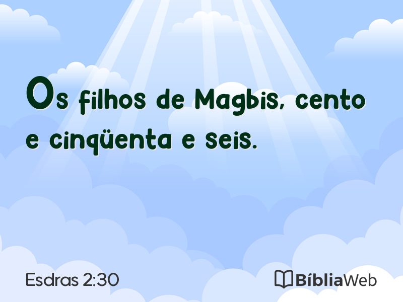 Esdras 2:30 em imagem para compartilhar