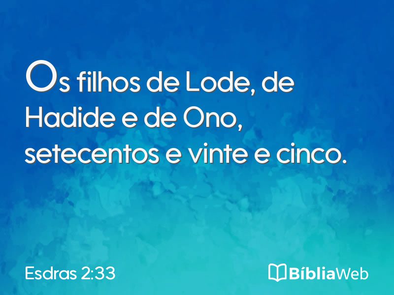Esdras 2:33 em imagem para compartilhar