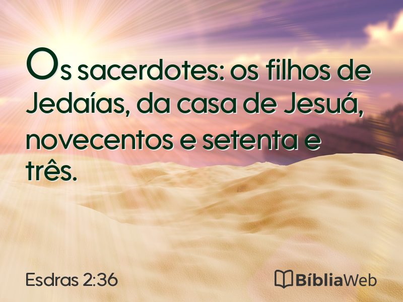 Esdras 2:36 em imagem para compartilhar