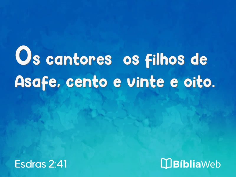 Esdras 2:41 em imagem para compartilhar
