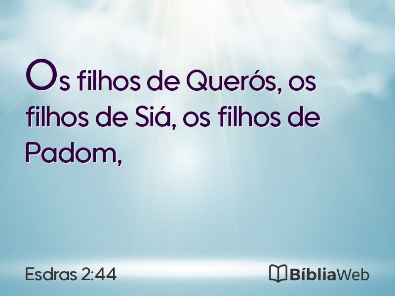 Esdras 2:44 em imagem para compartilhar