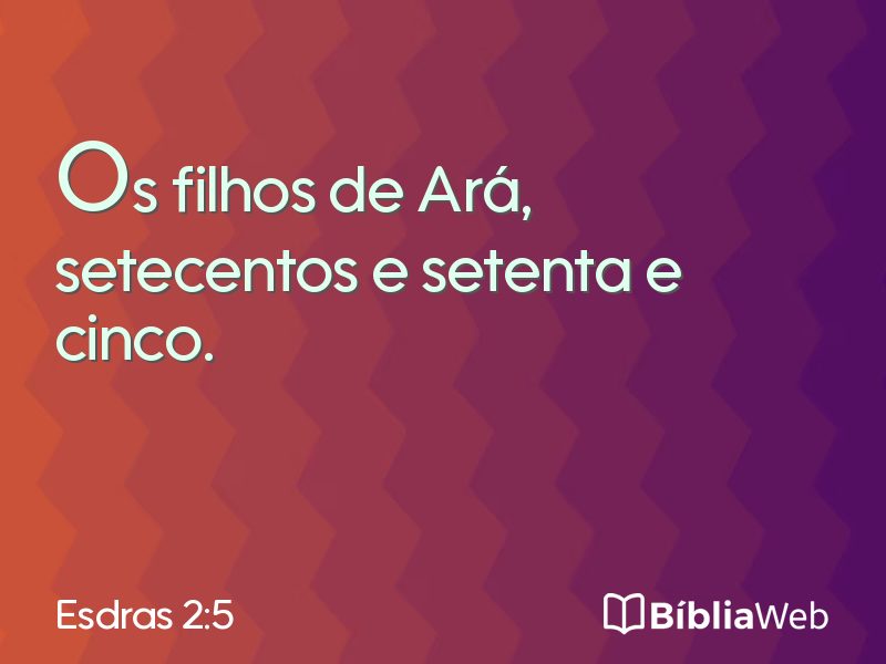 Esdras 2:5 em imagem para compartilhar