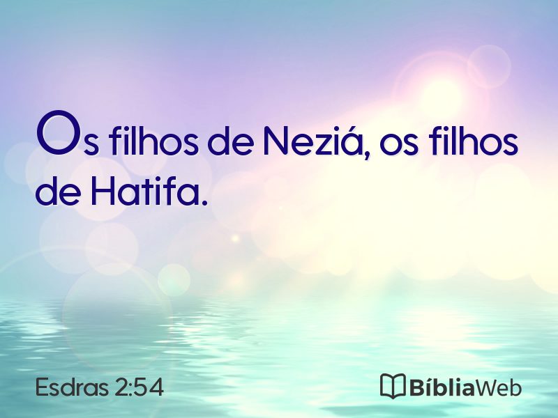 Esdras 2:54 em imagem para compartilhar